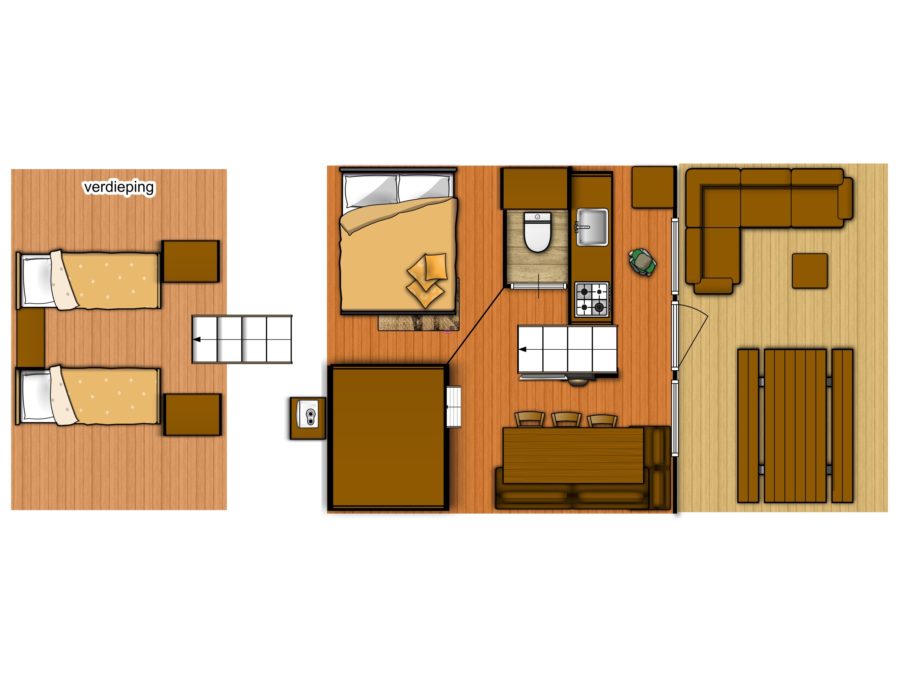 14 Outbacklodge plattegrond