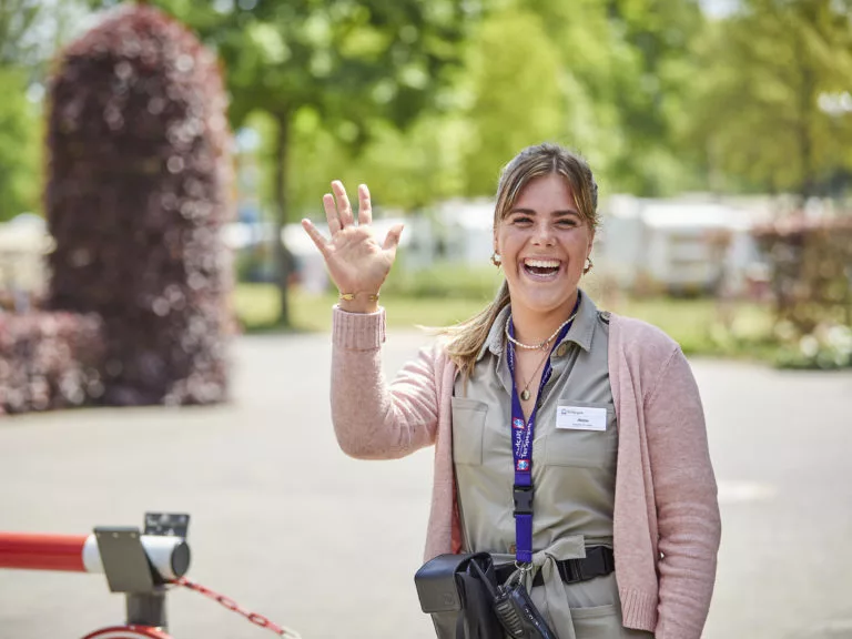 Aline zwaaien welkomheten HR