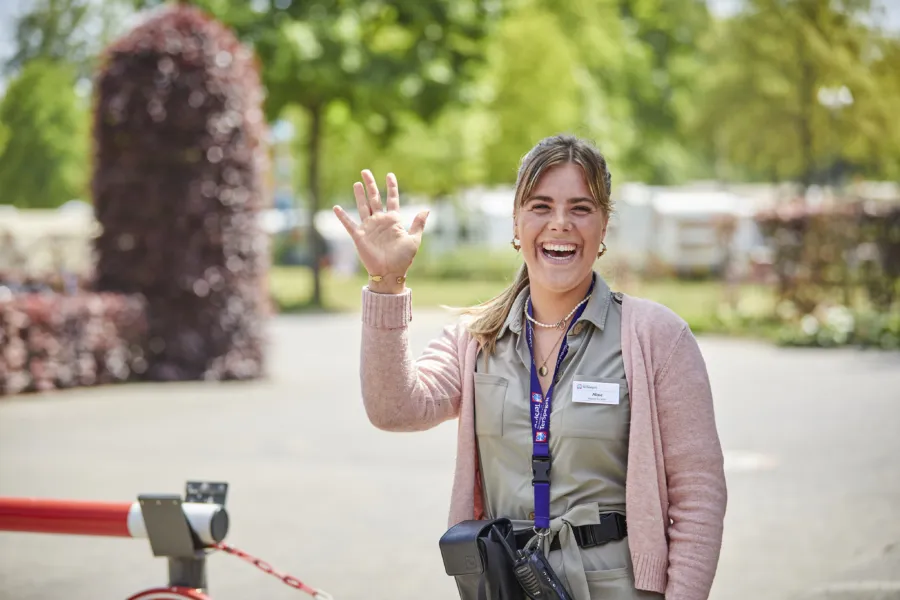 Aline zwaaien welkomheten HR