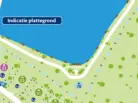Indicatie plattegrond veld 70 Oever Privé Sanitair kampeerplaats