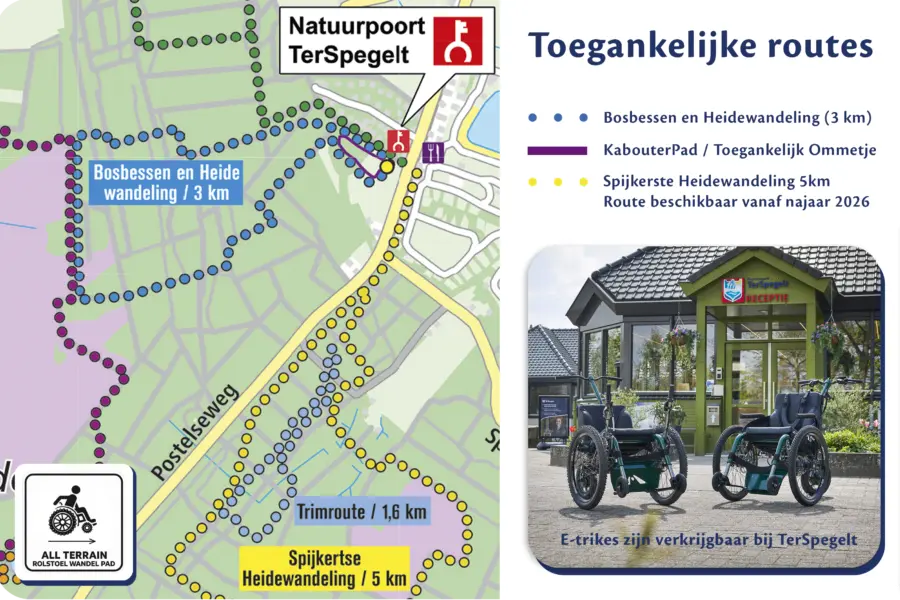 Routekaart toegankelijke routes icoon