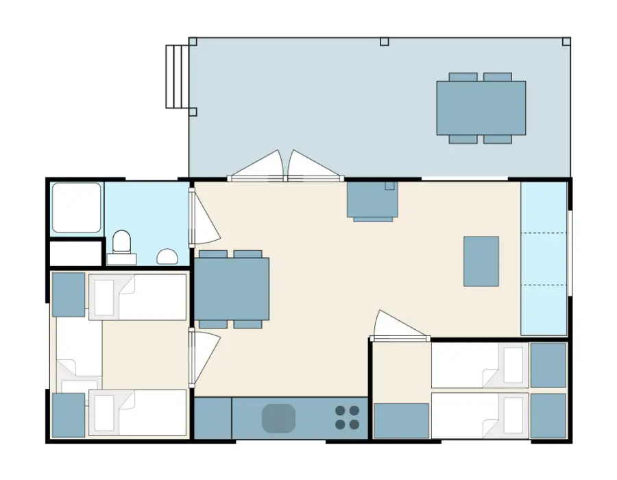 Plattegrond verandachalet